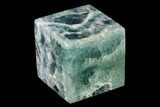 Polished Purple and Green Fluorite Cube - Mexico #153401-1